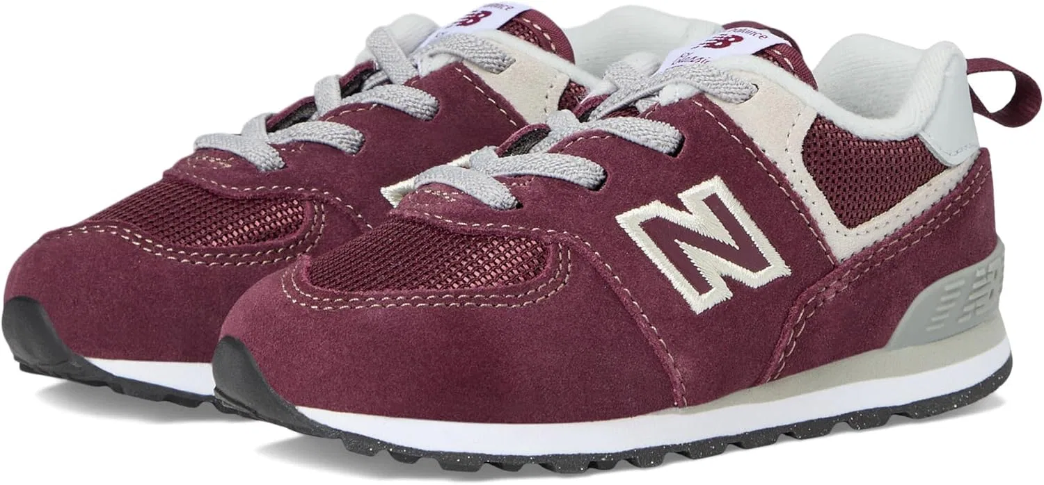 Кроссовки детские New Balance 574 New-b V2, Burgundy/White — фото 2