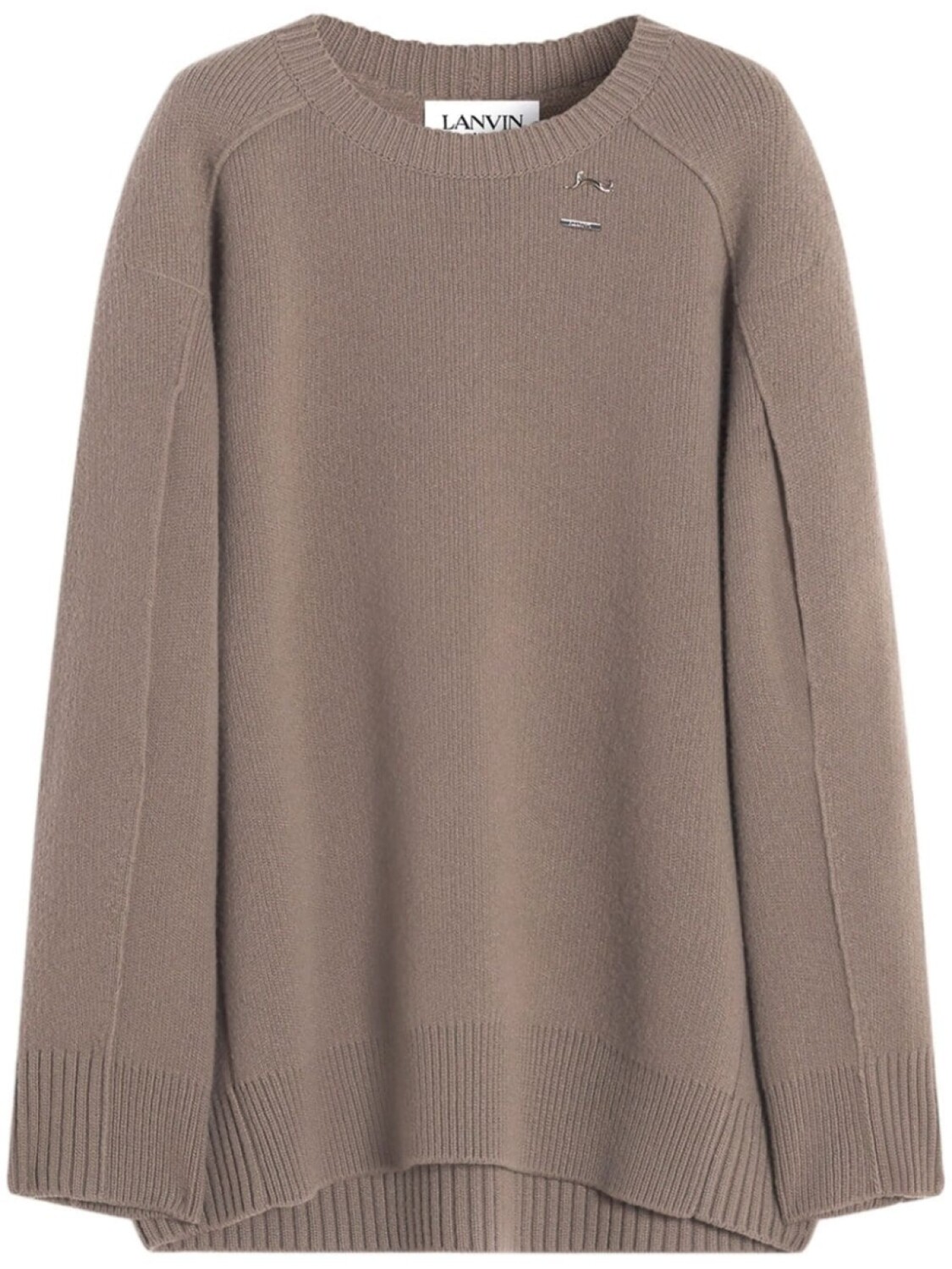 

Lanvin джемпер oversize из шерсти и кашемира, коричневый