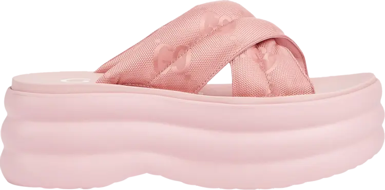 Кроссовки Gucci Wmns GG Platform Slide 'White', розовый