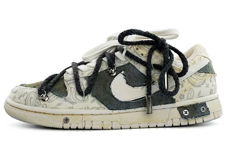 

Кроссовки Nike Dunk Skateboard Shoes Women's Low-Top Beige Gray