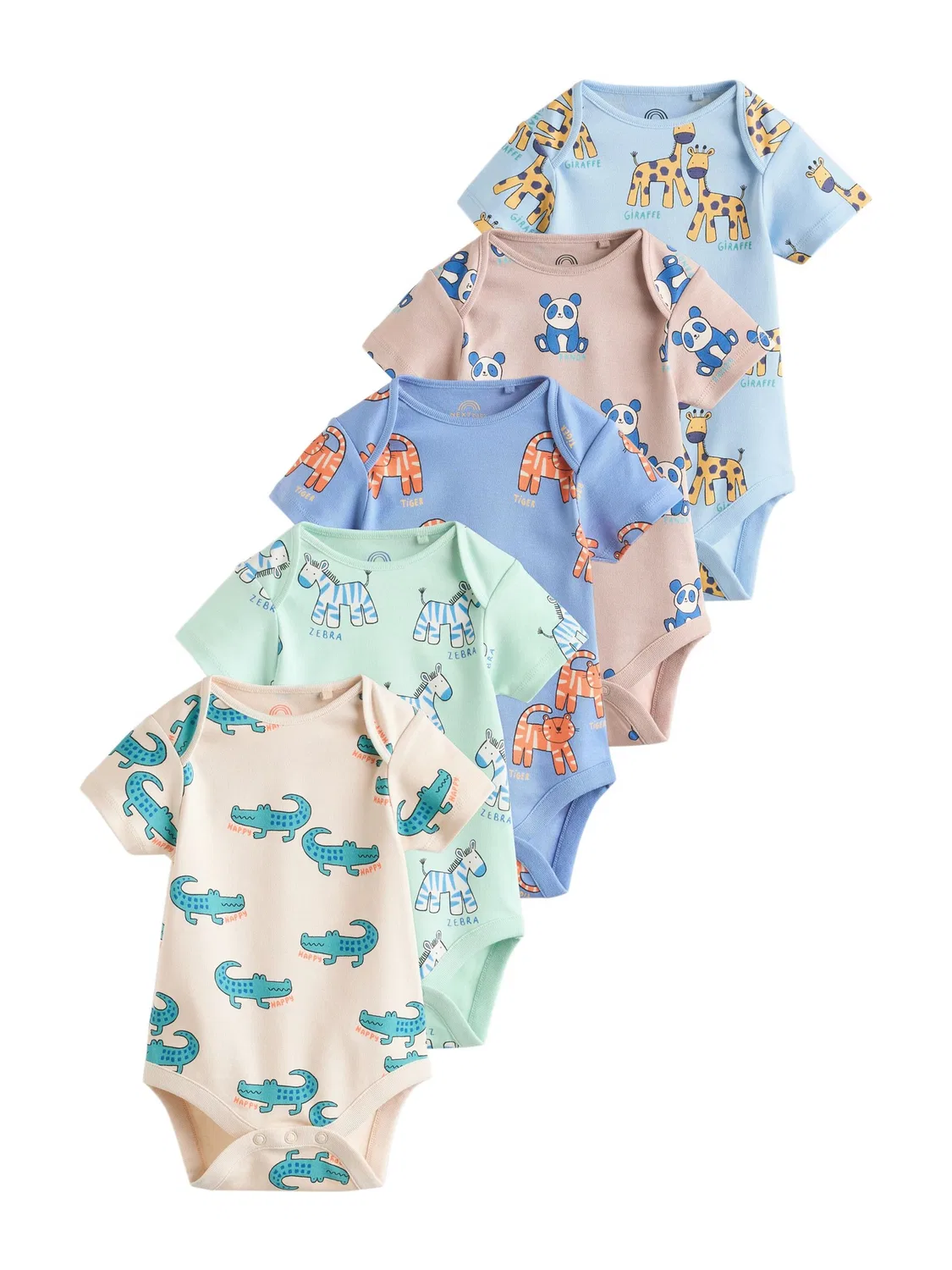 Комбинезон/Боди Next, Ecru/Pastel Blue/Light Blue/Mint