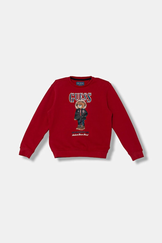 

Детская хлопковая толстовка Guess, красный