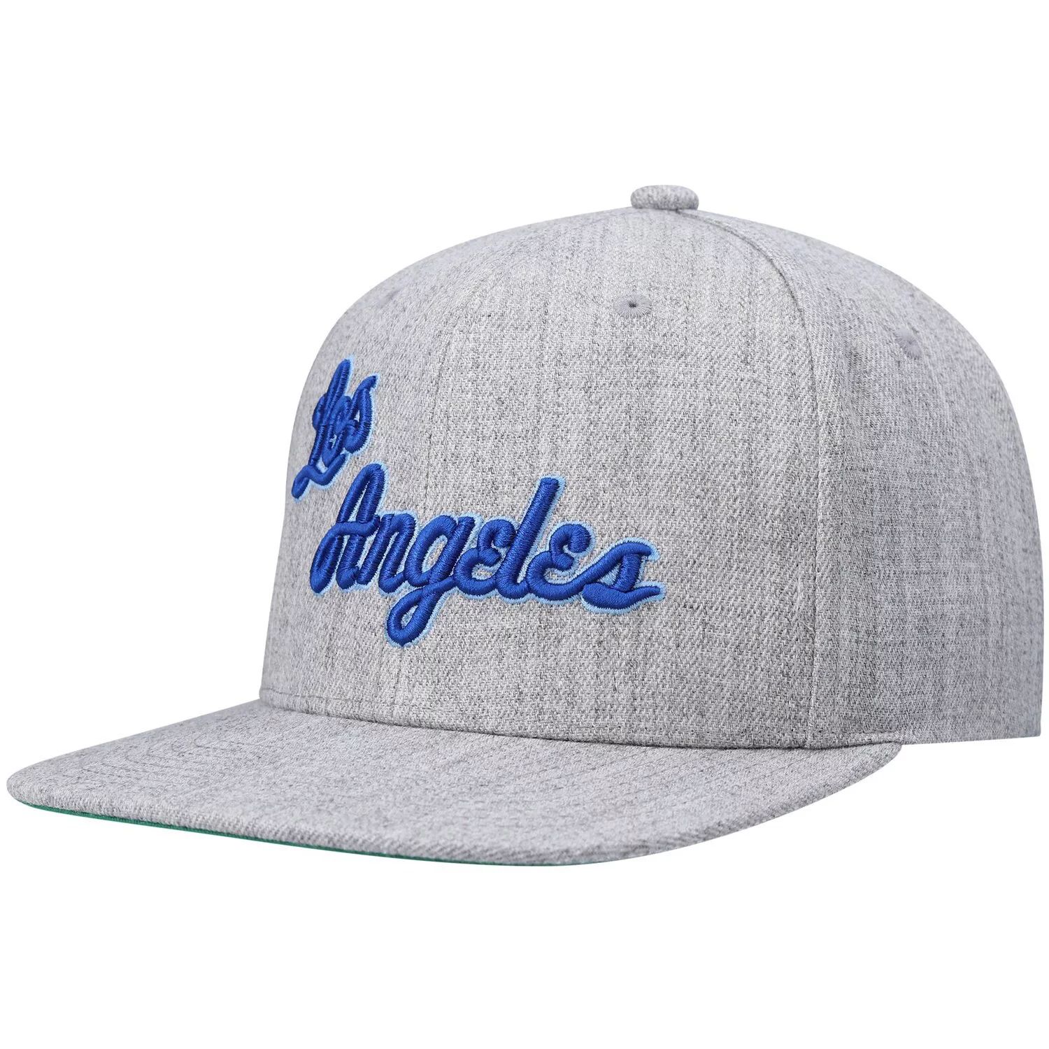 

Мужская кепка Mitchell & Ness Heathered Grey Los Angeles Lakers Hardwood Classics Team 2.0 Snapback