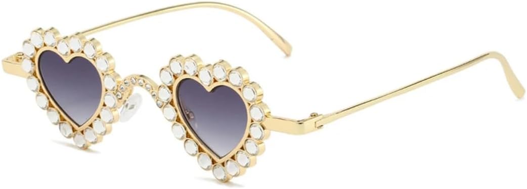 

Солнцезащитные очки с бриллиантами в маленькой оправе для женщин, модные, в металлической оправе, с градиентным переходом цвета и стразами, роскошные очки VRTRFFTR, Gold-gray