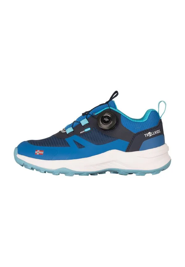 Детские походные ботинки trollfjord hiker low xt Trollkids, Alpine Blue/Pool Blue/Dark Indigo