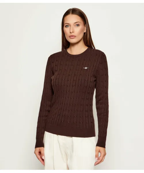 

Свитер Slim fit Gant, коричневый