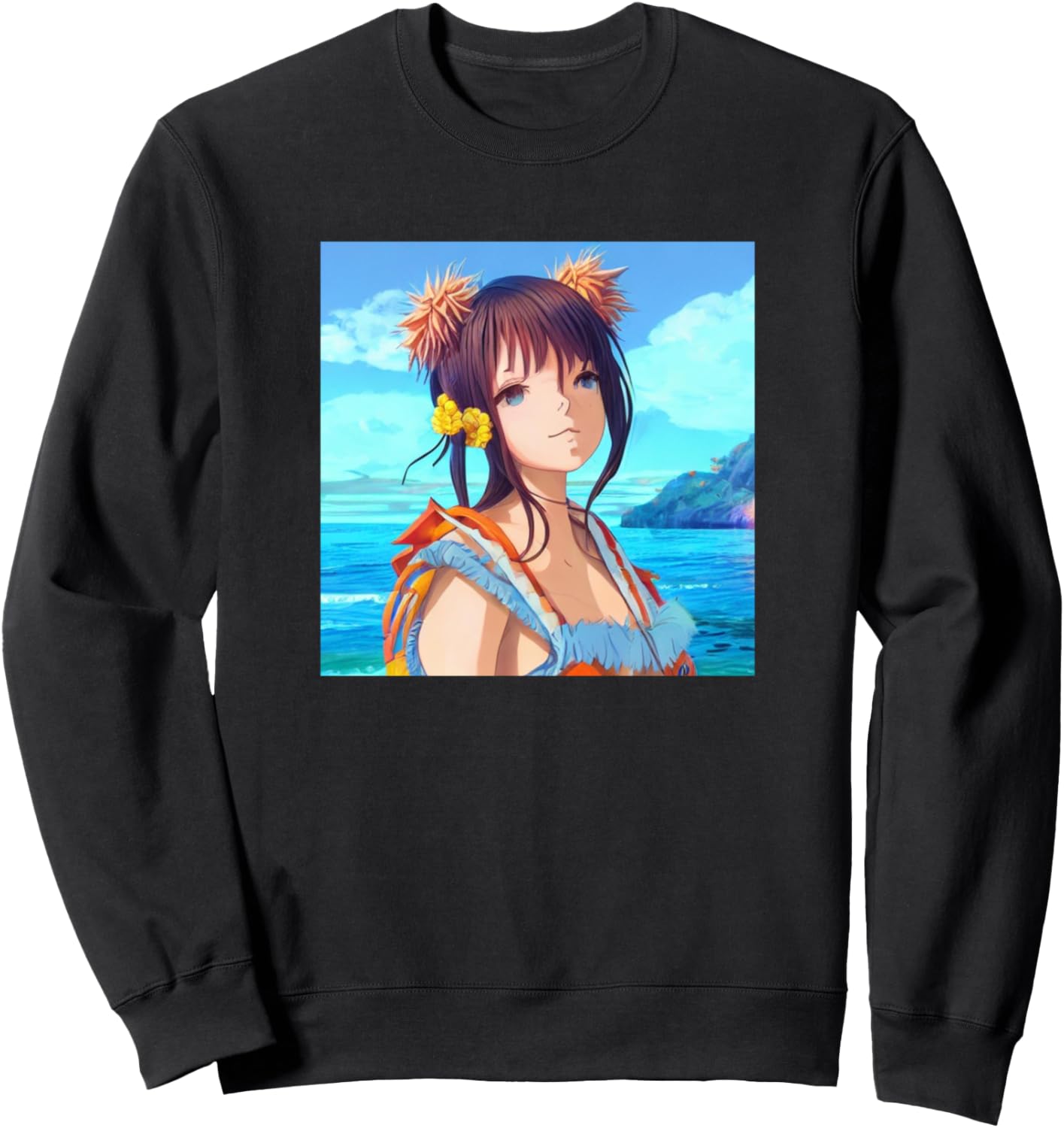 

Иллюстрация «Девушка на пляже летом» в стиле аниме, толстовка с изображением девушки Beach Girls Line Art Women Girl - Kids Men Gift, черный