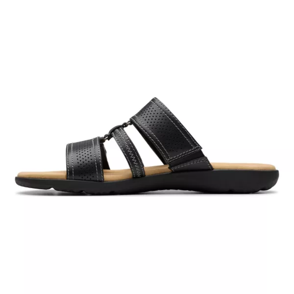Женские сандалии Elizabelle ave на плоской подошве Clarks, цвет black leather — фото 3