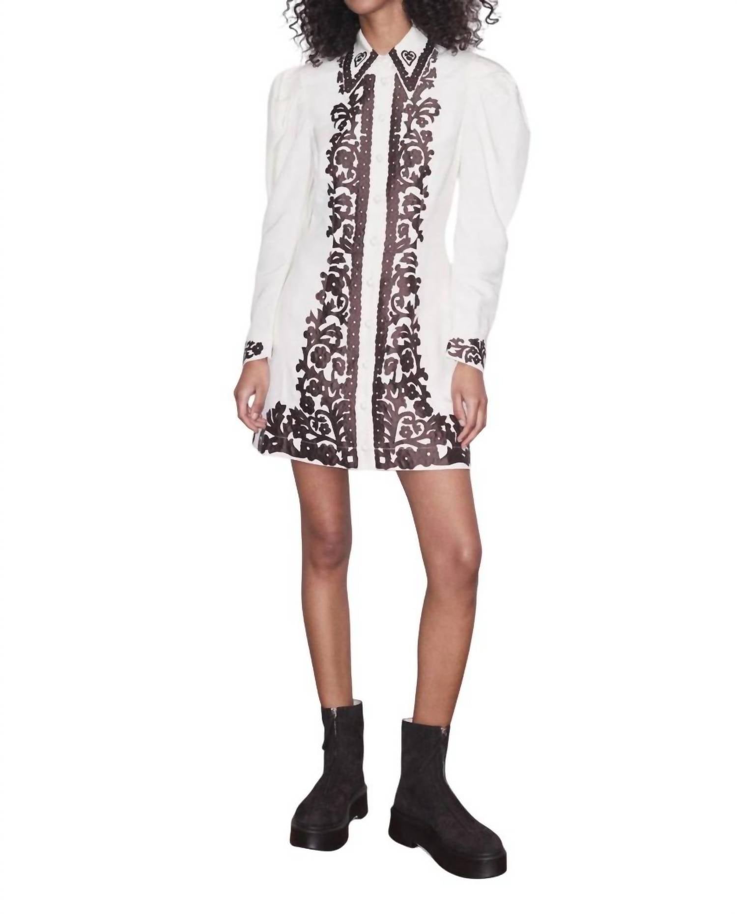 

Мини-платье Люси в кремовом цвете ALEMAIS