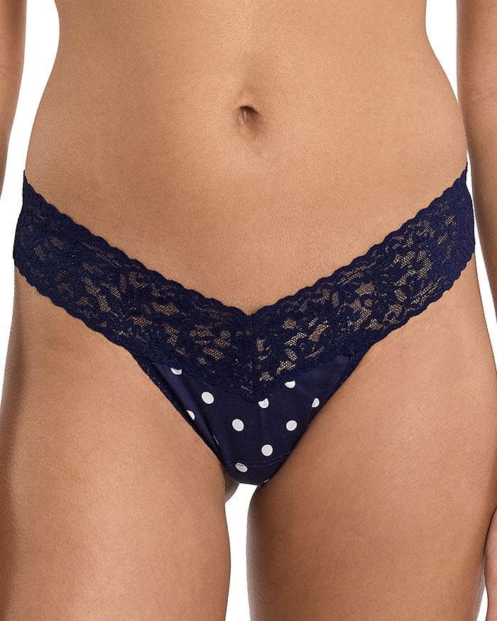 

Печатное нижнее бельё-стринги с низкой посадкой из хлопка Supima Hanky Panky, коричневый