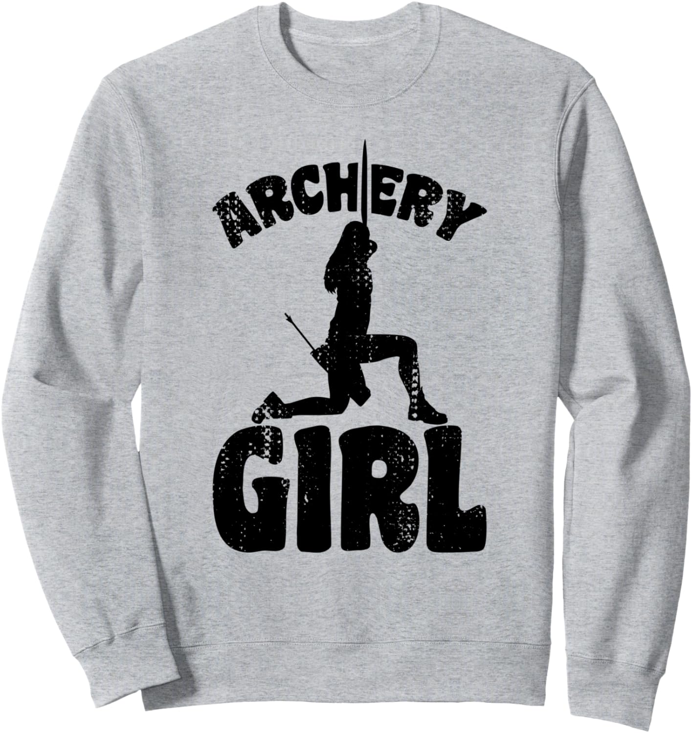 

Толстовка с надписью «Девушка-лучница, охотница с луком» Girls' Toxophyllite T-Shirt, серый