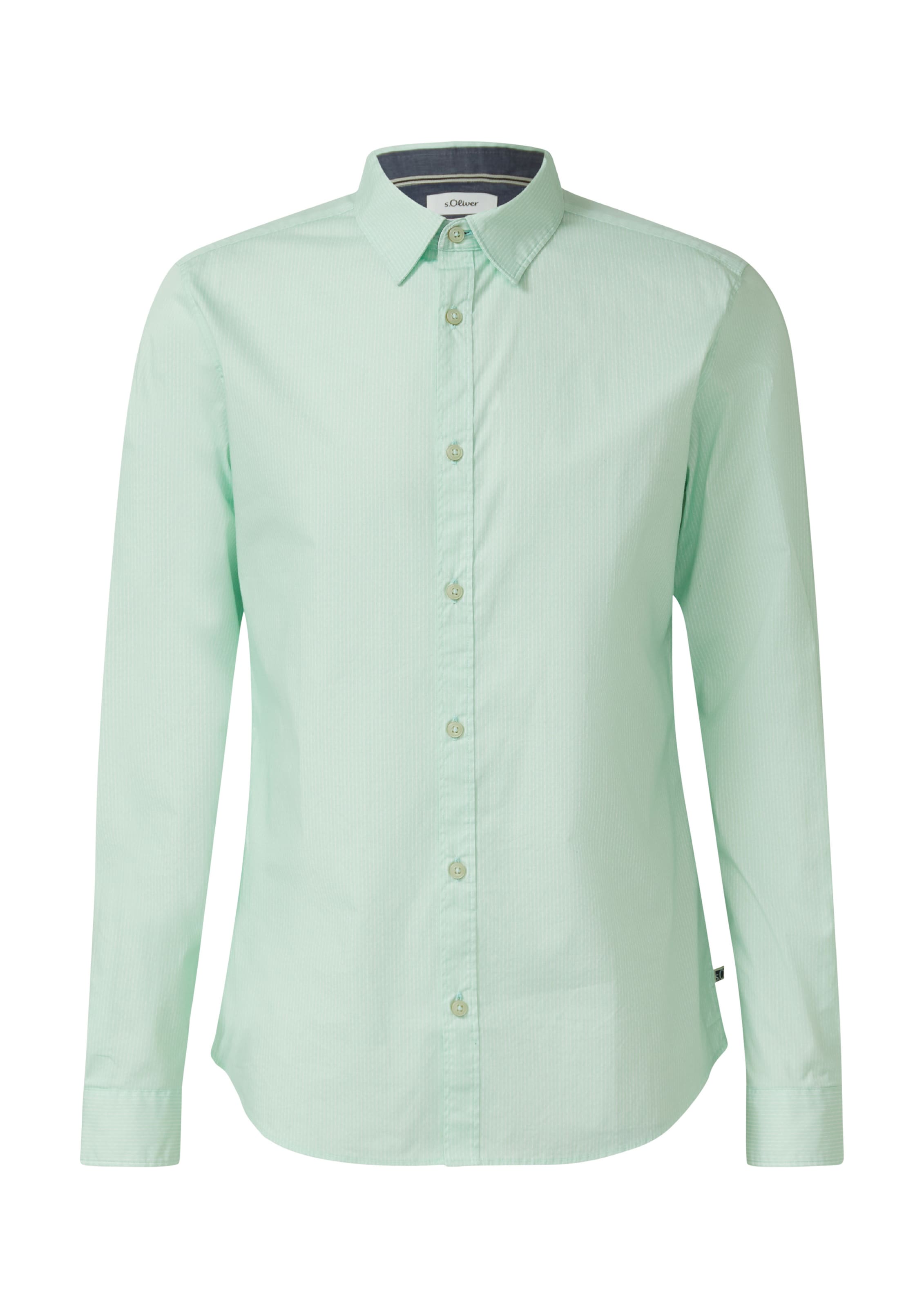 

s.Oliver Рубашка на пуговицах приталенного кроя в светло-зеленом цвете