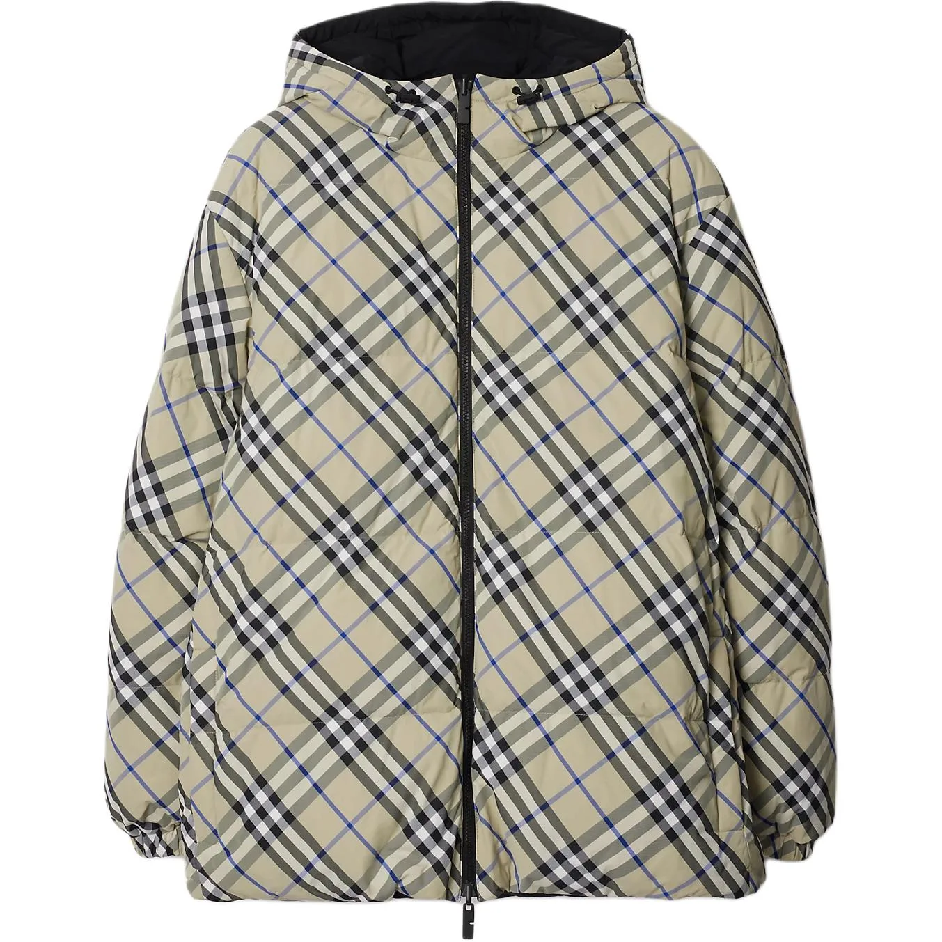 Куртка-пуховик Burberry на молнии с реверсивным дизайном, черный