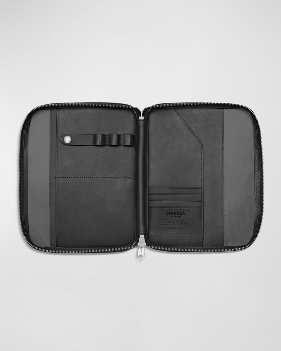 

Мужская кожаная сумка на молнии Tech Portfolio Shinola