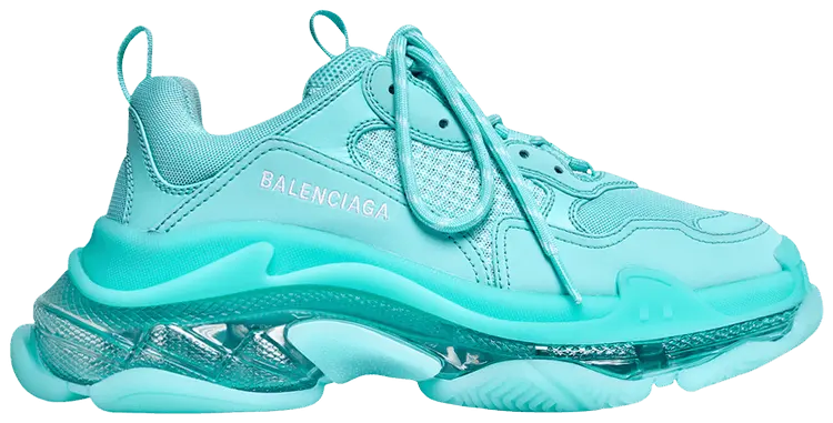 Кроссовки Balenciaga Wmns Triple S Sneaker 'Clear Sole - Light Blue', синий