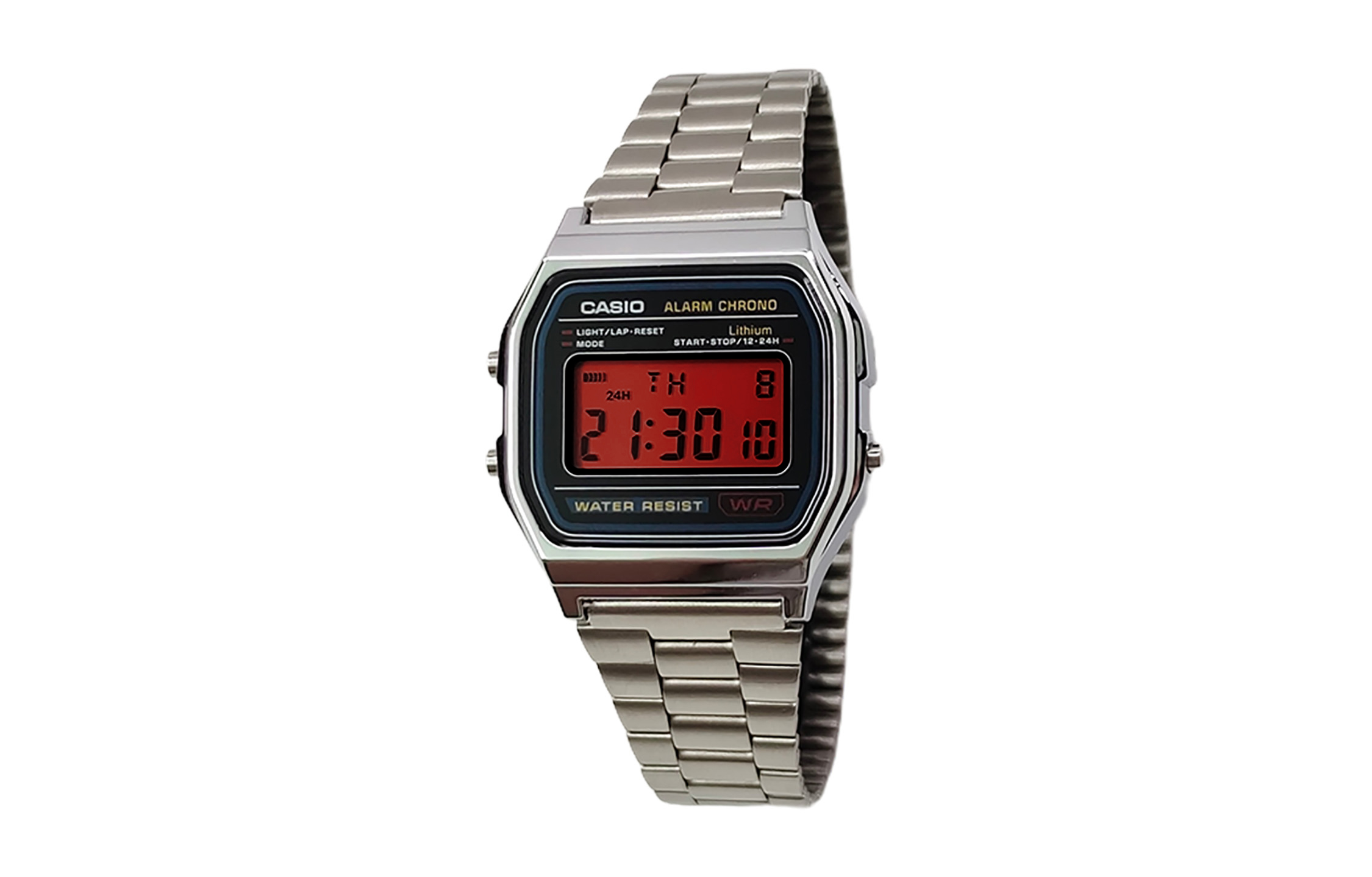 

CASIO Мужские часы Retrofit Series с кварцевым механизмом, стальной браслет, черный циферблат