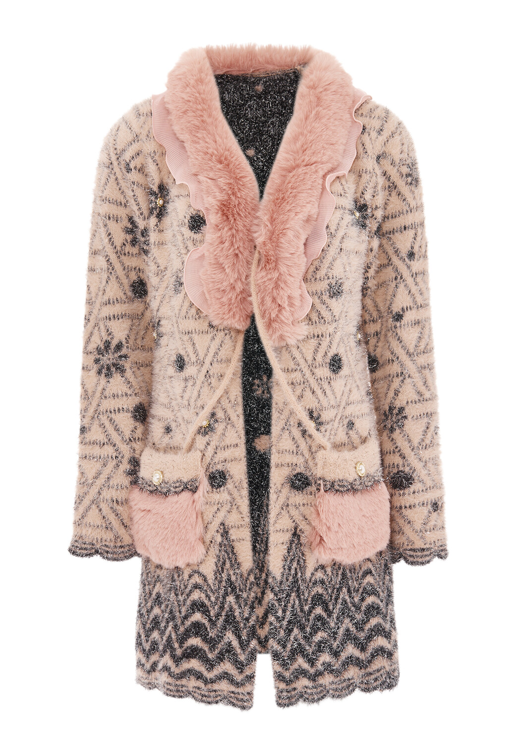

Толстовка faina Strickjacke, розовый