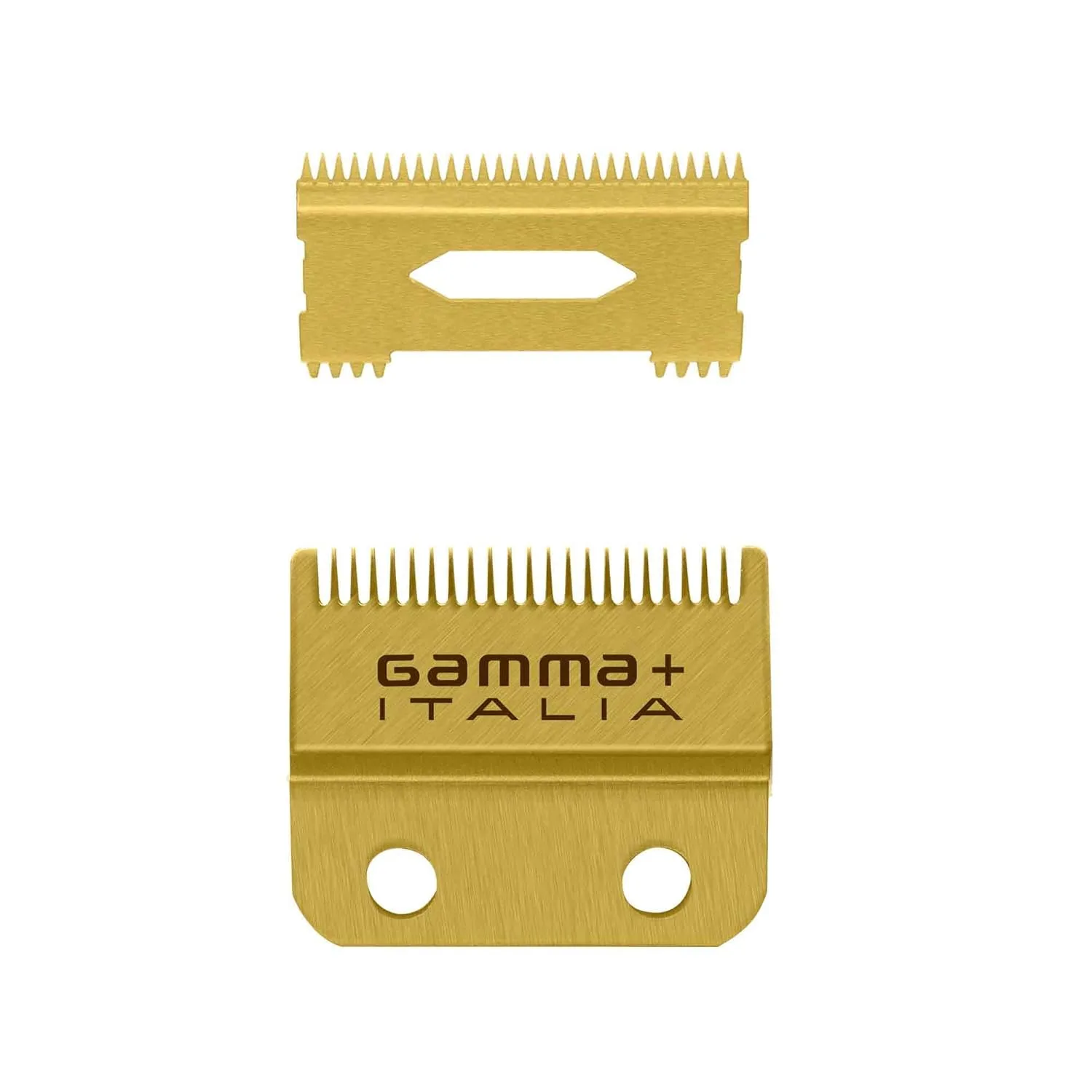 Сменные лезвия для машинки для стрижки волос GAMMA+ с фиксированным подвижным механизмом, покрытие Black Diamond Carbon DLC и золотистый титан., Gold
