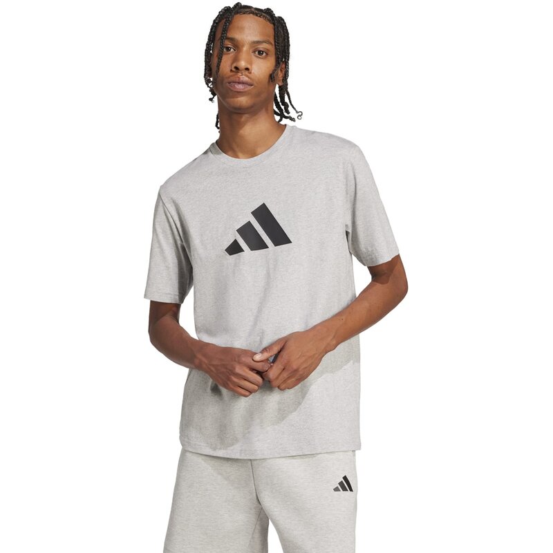 Футболка с логотипом Future Icons с тремя полосами Adidas, цвет mgreyh — фото 2