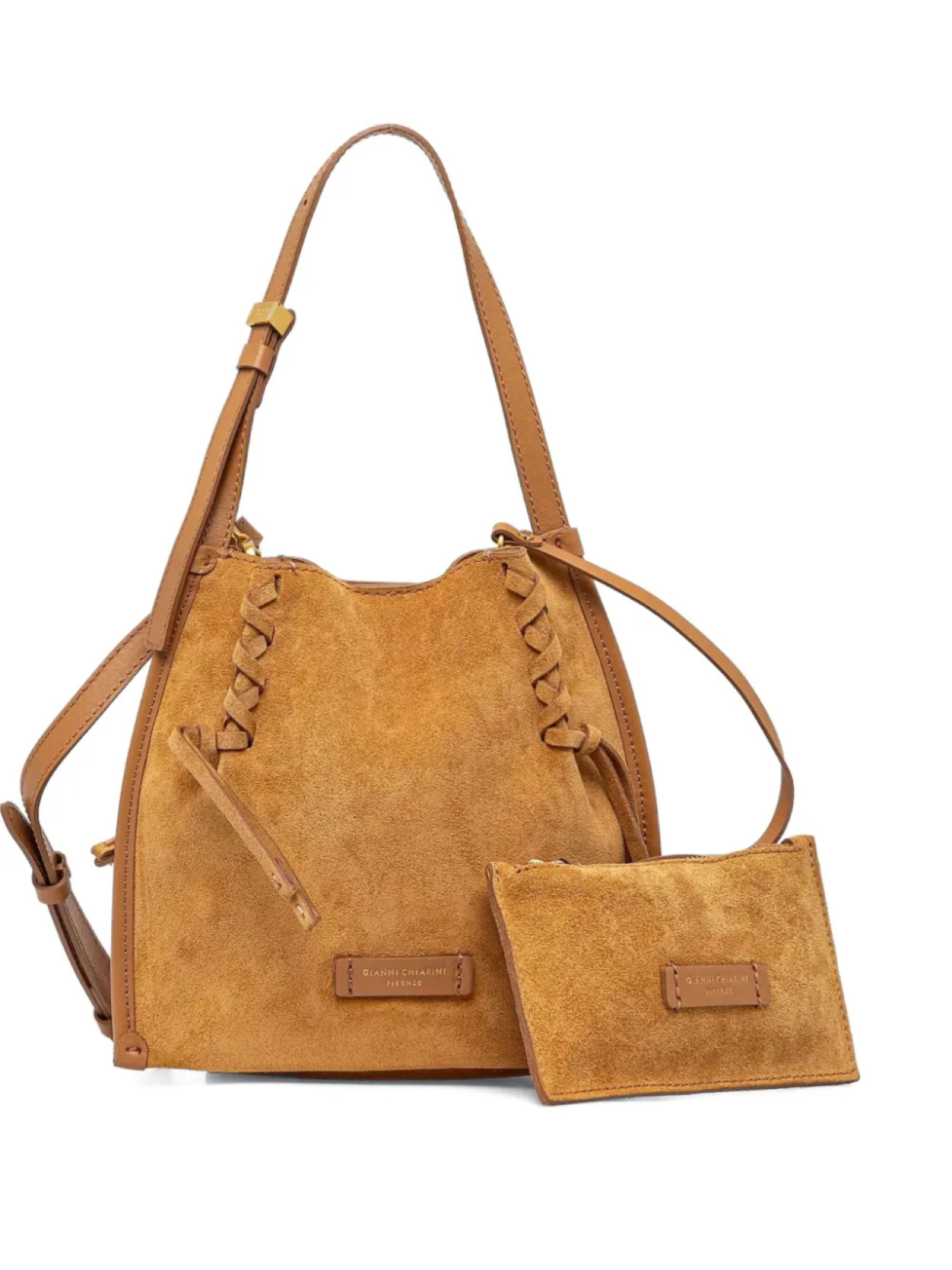 

Замшевая сумка на плечо GIANNI CHIARINI, коричневый