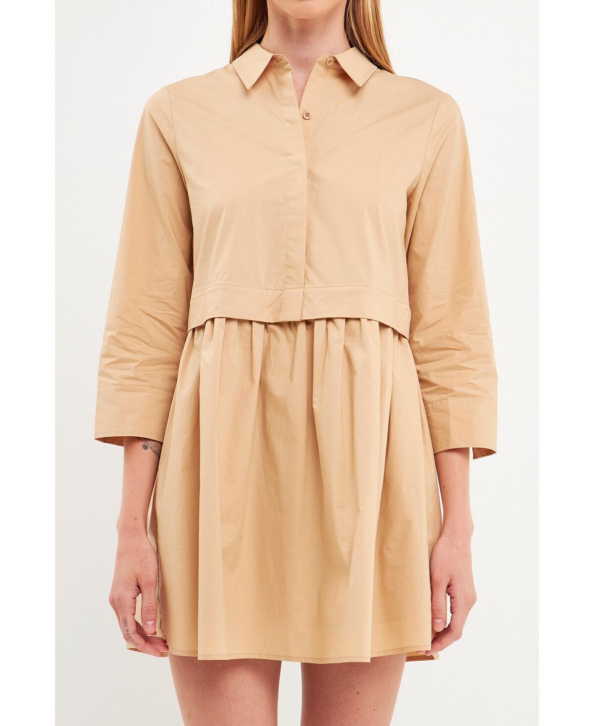 

Женское мини-платье-рубашка English Factory