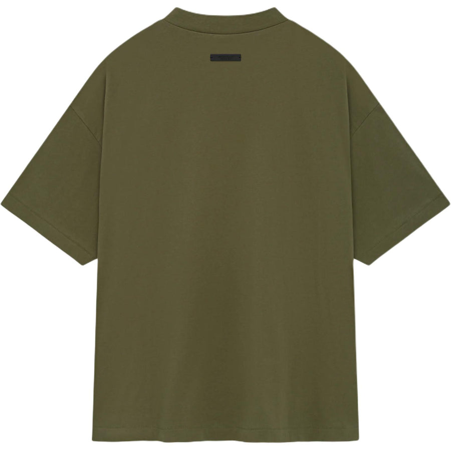 Футболка Fear of God Essentials Jersey Crewneck Tee 'Military', оливкого-зеленый — фото 2