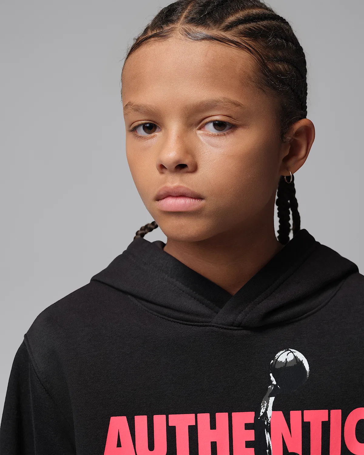 Детская худи Jordan Authentic Pullover Hoodie, Off Noir — фото 3