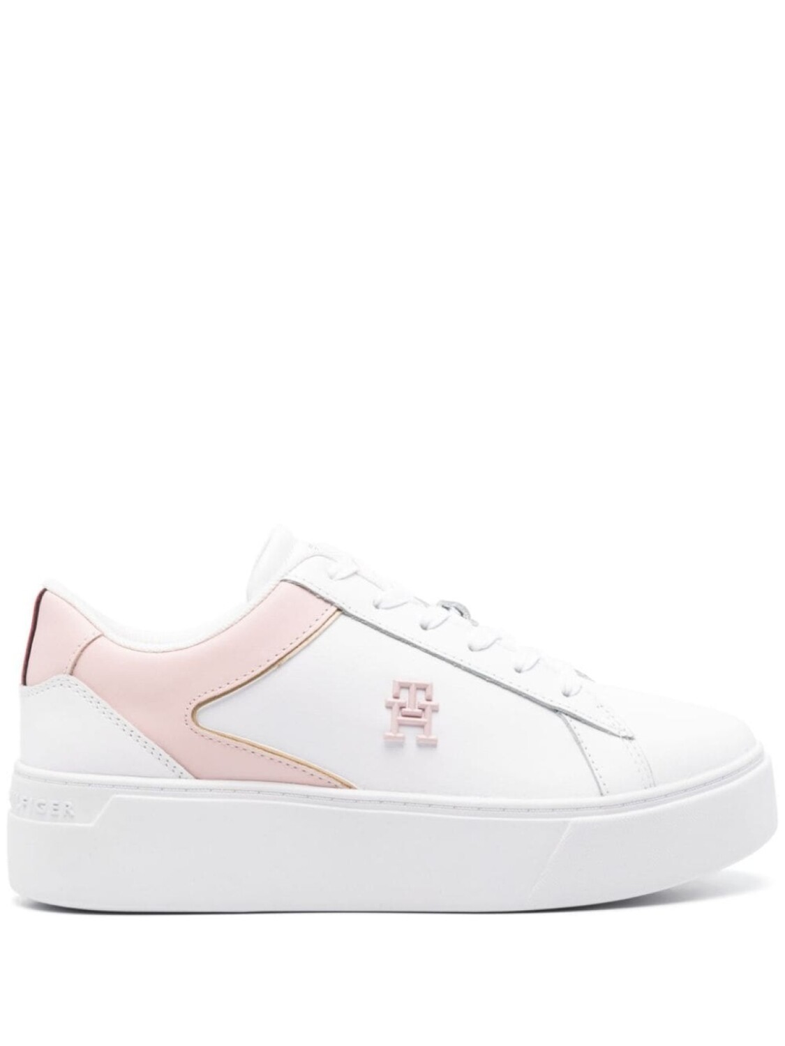 

Кроссовки Tommy Hilfiger Court 45 мм из кожи на плоской подошве, белый
