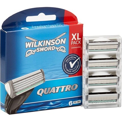 

Лезвия для мужской бритвы Quattro, 6 шт., Wilkinson Sword