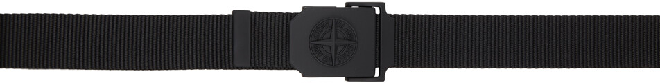 

Черный ремень с логотипом Stone Island