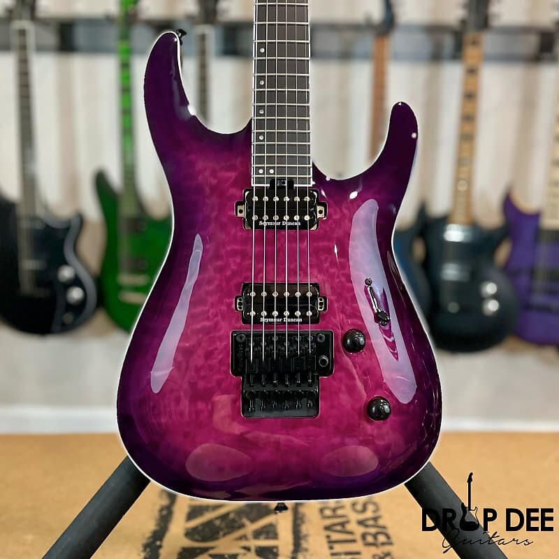 

Электрогитара Jackson Pro Plus Series Dinky DKAQ Electric Guitar w/ Bag-Transparent Purple Burst