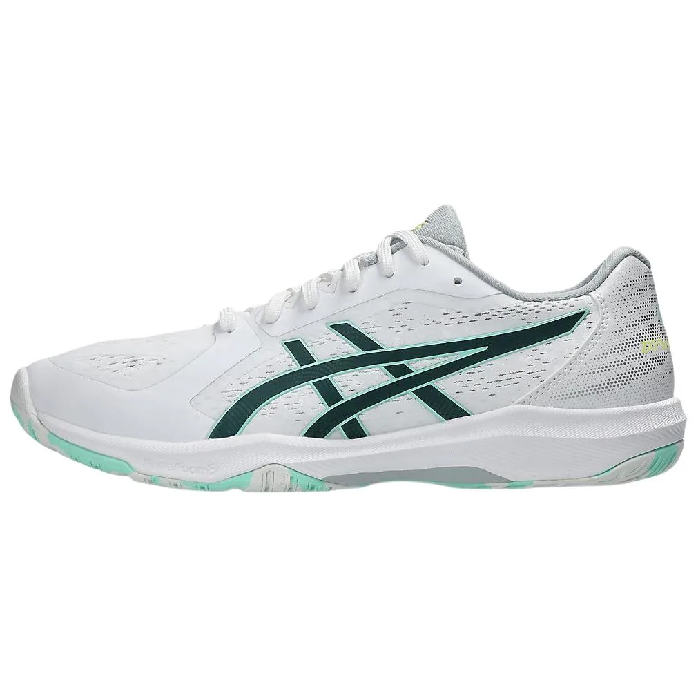 ASICS Дышащие теннисные туфли Dynafeather унисекс бело-зеленые