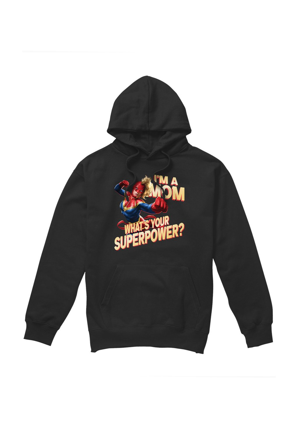 

Толстовка CAPTAIN MARVEL MOTHER S DAY MOM SUPERPOWER Marvel, черный