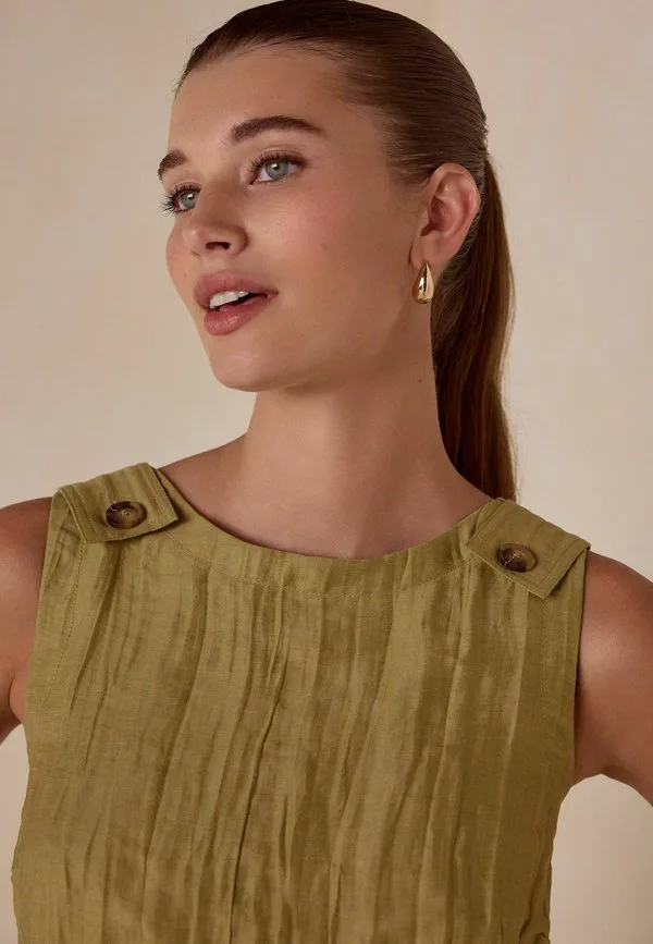 Блузка премиум-класса, укороченного кроя. Next, Olive Green — фото 3