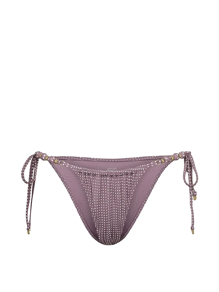 Бикини Victoria'S Secret Swim, пляжные плавки с завязками по бокам, бордовый — фото 4