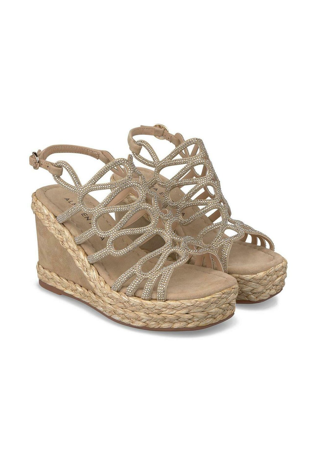 Босоножки на танкетке Y CIERRE CON HEBILLA - High heeled sandals Alma en Pena, светло-коричневый — фото 3