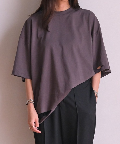 

Футболка в стиле шебби-шик AKTE, серый