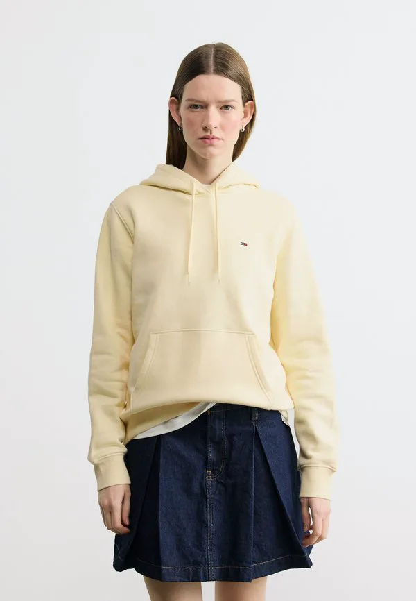 

Толстовка с капюшоном из флиса с вышивкой флага и завязками. Tommy Jeans, Almost Yellow, Желтый, Толстовка с капюшоном из флиса с вышивкой флага и завязками. Tommy Jeans, Almost Yellow