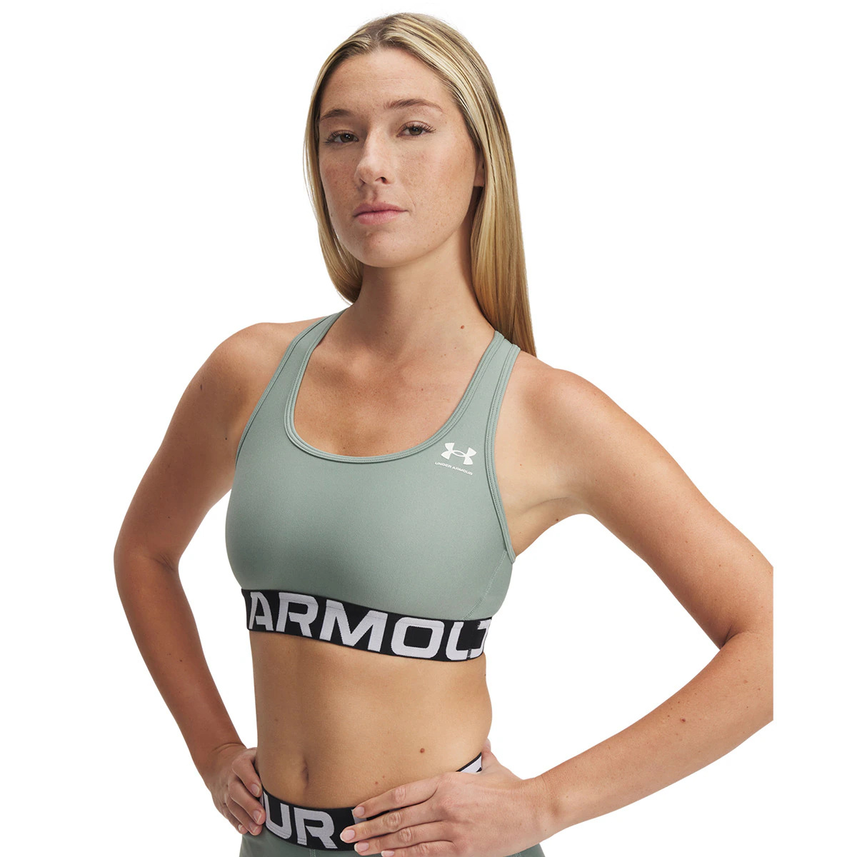 

UA HG Mid Фирменный женский топ Under Armour, зеленый