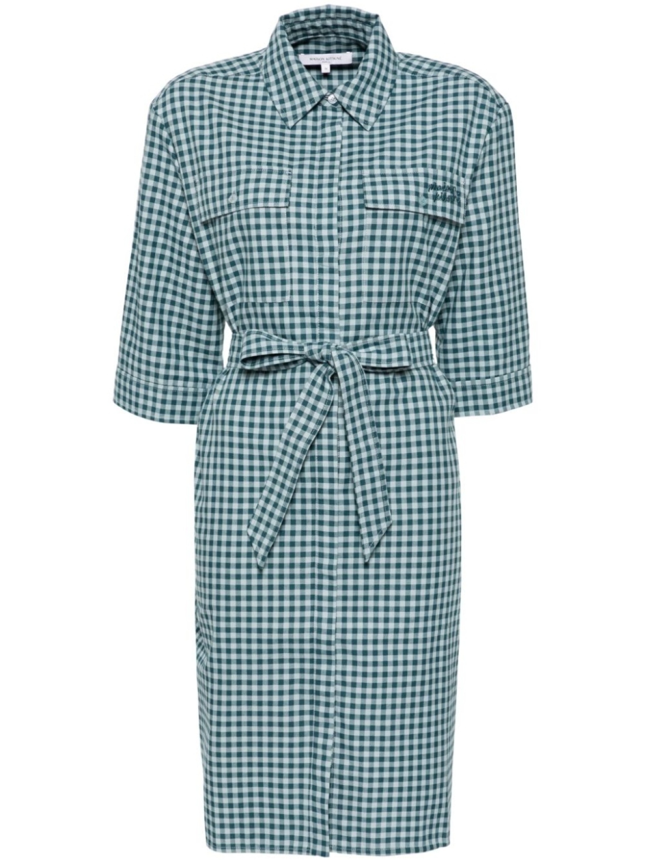 

Maison Kitsuné платье с карманами, зеленый