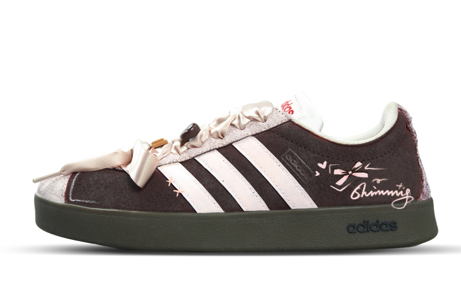 

Adidas VL COURT 2.0 Vintage Garden German Army Trainers Unisex розовый коричневый