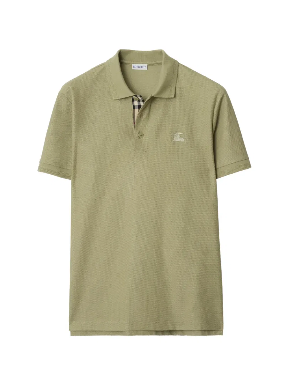Рубашка поло Burberry Хлопковая, с вышитым рисунком "Рыцарь-наездник", зеленый