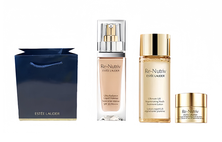 ESTEE LAUDER Yashilandai White Gold жидкий тональный крем набор макияжа стойкий увлажняющий комплекс три предмета — фото 2