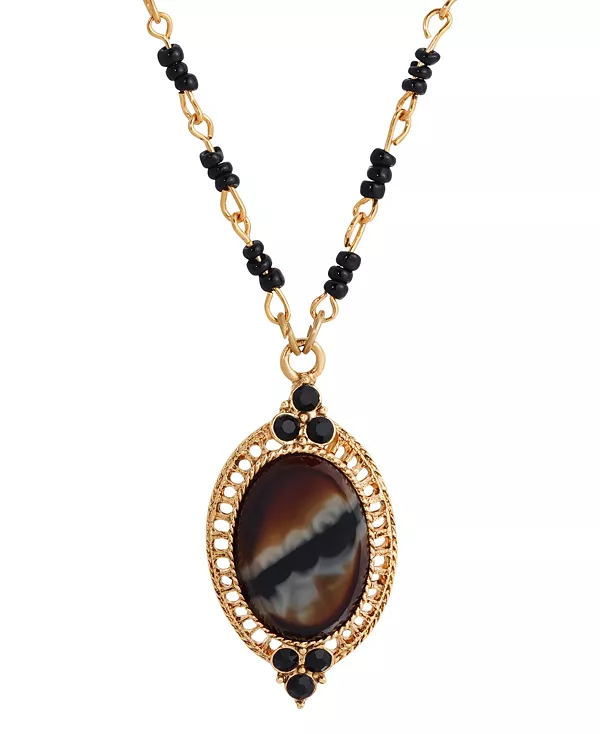 

Подвесное ожерелье из тигрового глаза, 16 дюймов 2028, brown