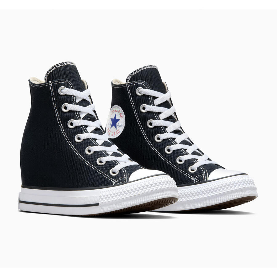 Кроссовки Converse Chuck Taylor All Star на танкетке и платформе, черные, женские — фото 3