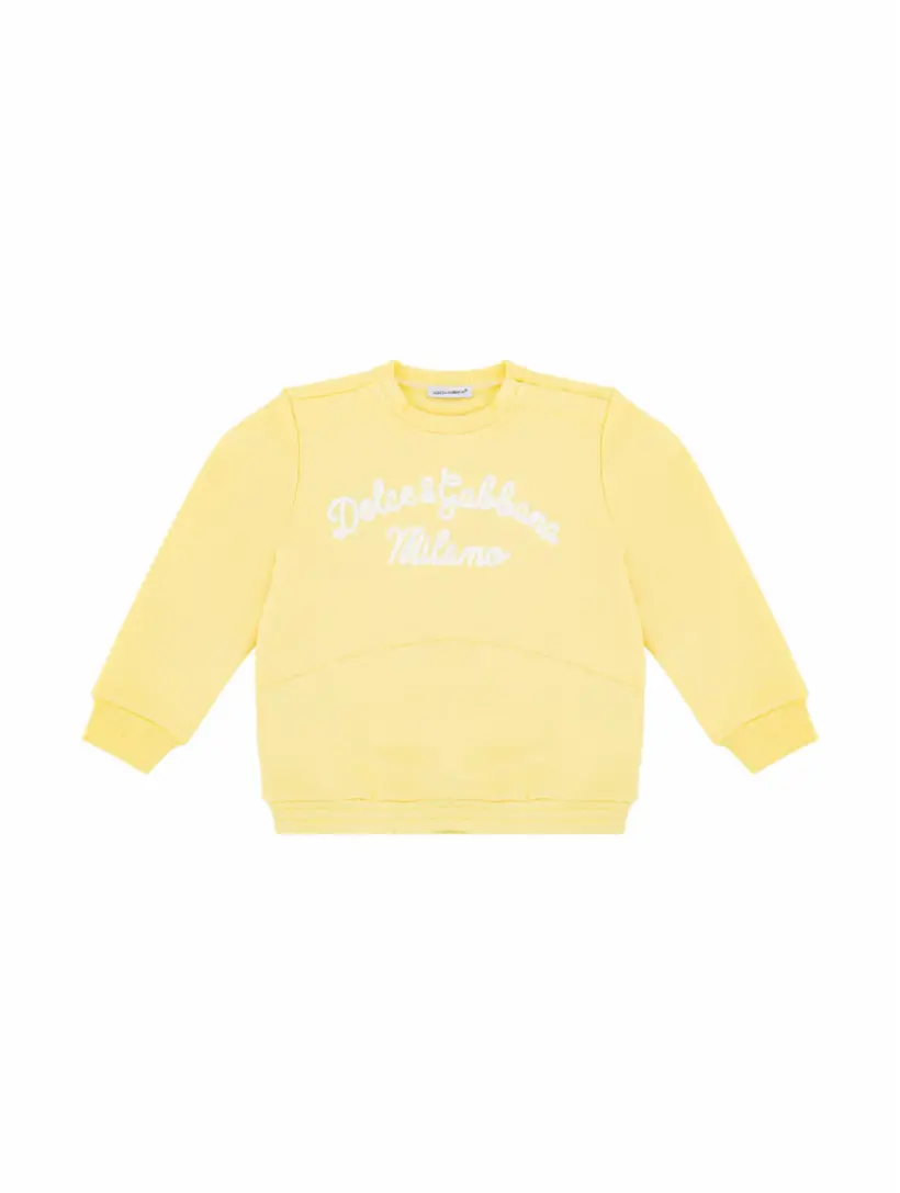 

Хлопковый свитшот с логотипом Dolce&Gabbana, жёлтый