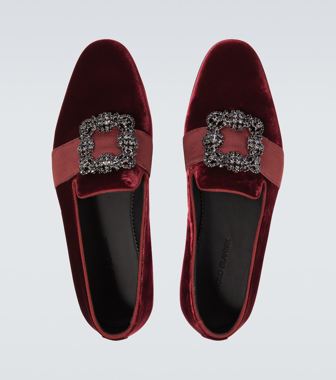 Карлтон бархатные лоферы с декором Manolo Blahnik, 6037 Dred — фото 4
