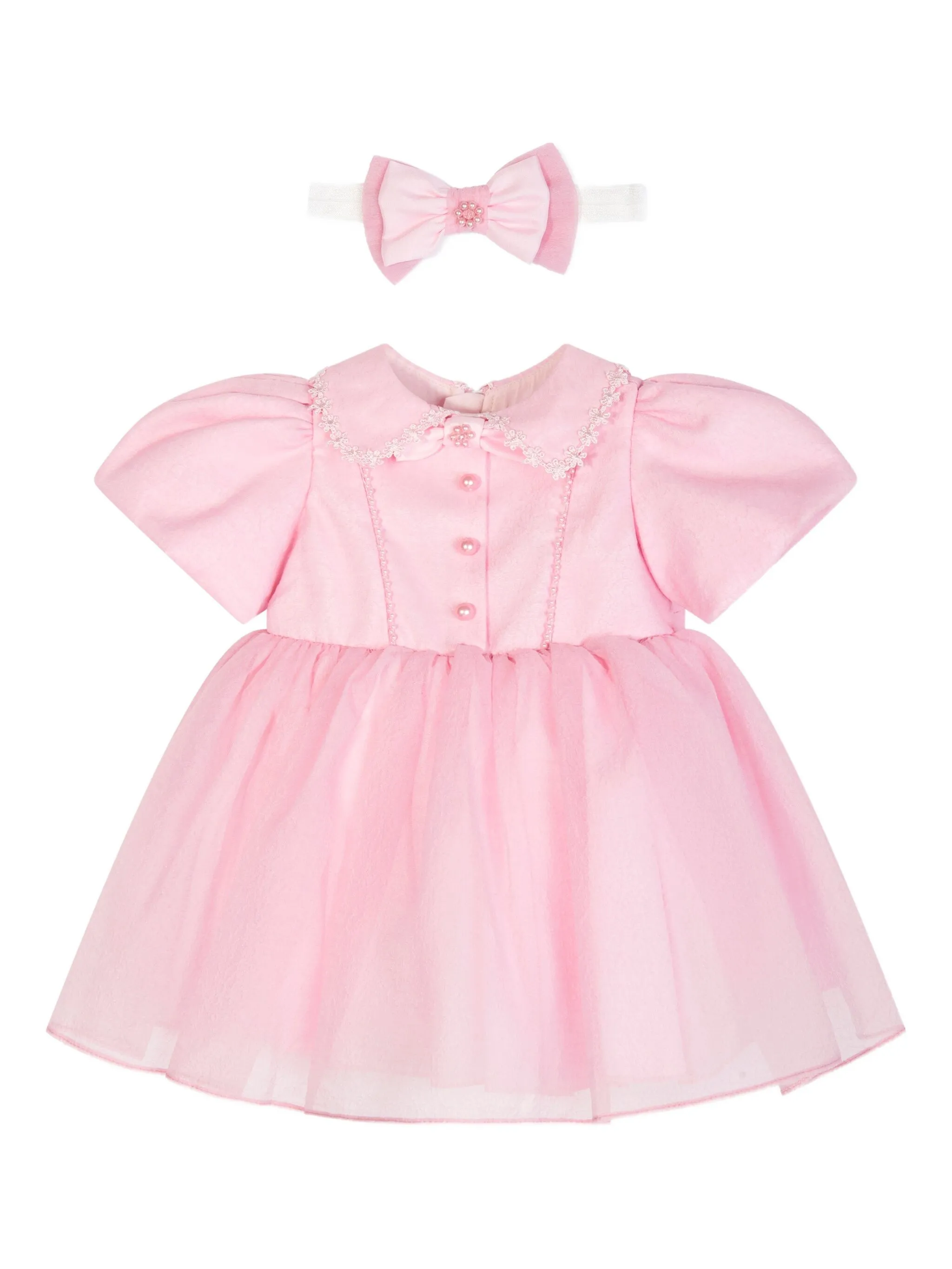 

Платье с объемными рукавами Dress & Fleur, розовый