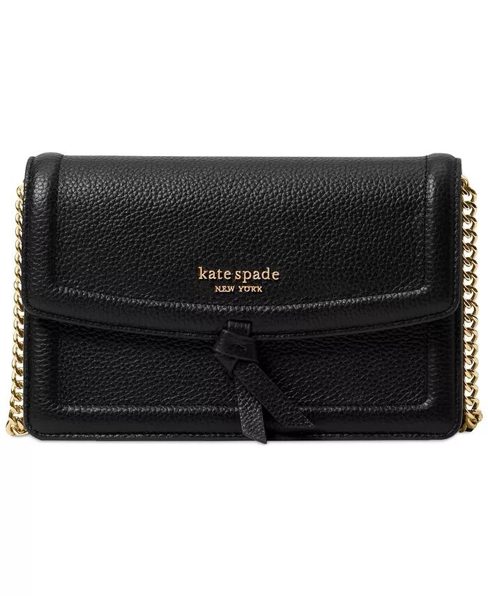 

Через плечо Knott из шагреневой кожи с клапаном Kate Spade New York, черный