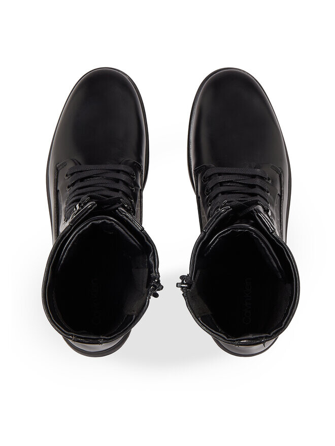 Ботильоны на шнуровке Cleat Combat Boot - Epi Mono Mix Calvin Klein, черный — фото 3